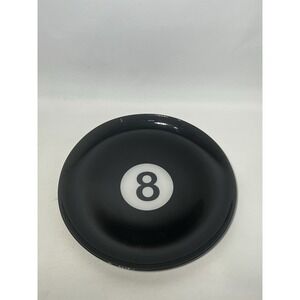 8 Ball Serving Platter 12.5" Vintage Luminarc Pool Parlor Game Room Decor